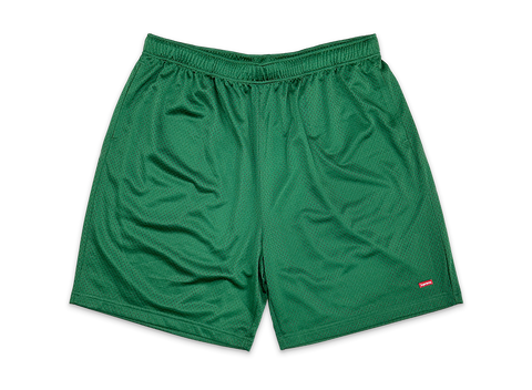 Supreme Small Box Logo Baggy Mesh Shorts Green (Pre-Owned)