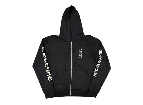 Chrome Hearts Black Monogram Cross Zip Up Hoodie (Pre-Owned)