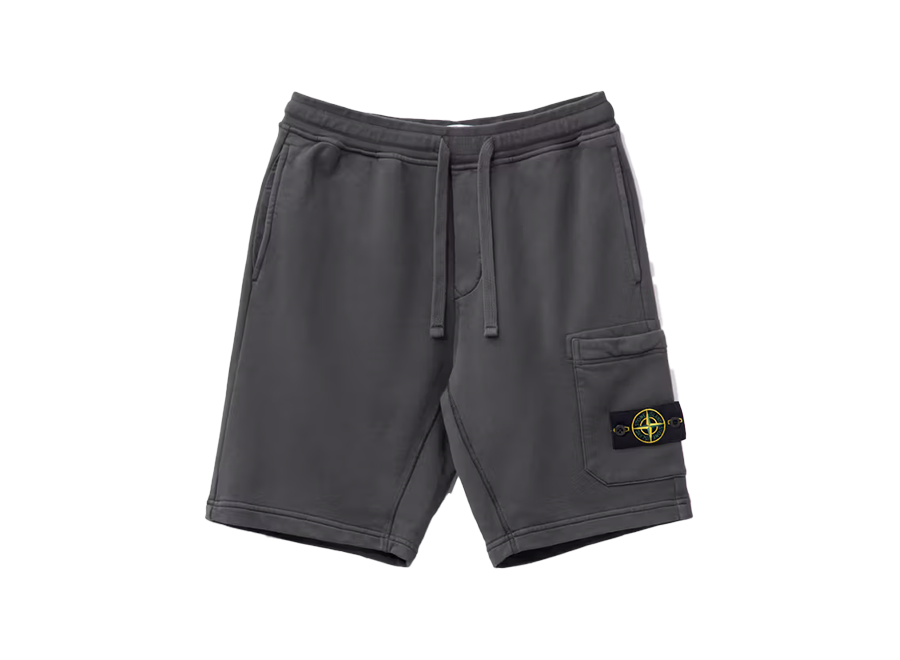 Stone Island Organic Cotton Fleece Cargo Bermuda Shorts (Pre-Owned)
