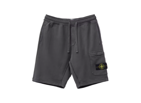 Stone Island Organic Cotton Fleece Cargo Bermuda Shorts (Pre-Owned)