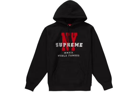Supreme NY Hooded Sweatshirt Black (Pre-Owned)