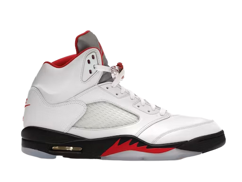 Jordan 5 Retro Fire Red Silver Tongue (2020) (Pre-Owned)