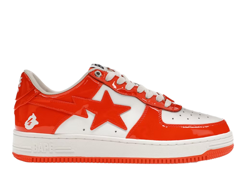 A Bathing Ape Bape Sta Patent Leather Orange White (Pre-Owned)