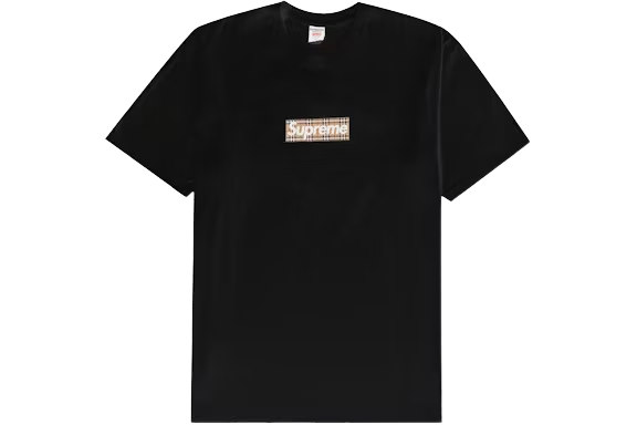 Supreme Burberry Box Logo Tee Black (Pre-Owned)