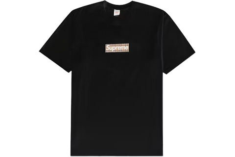 Supreme Burberry Box Logo Tee Black (Pre-Owned)