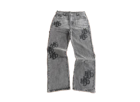 HMDD Patch Denim Pants Grey