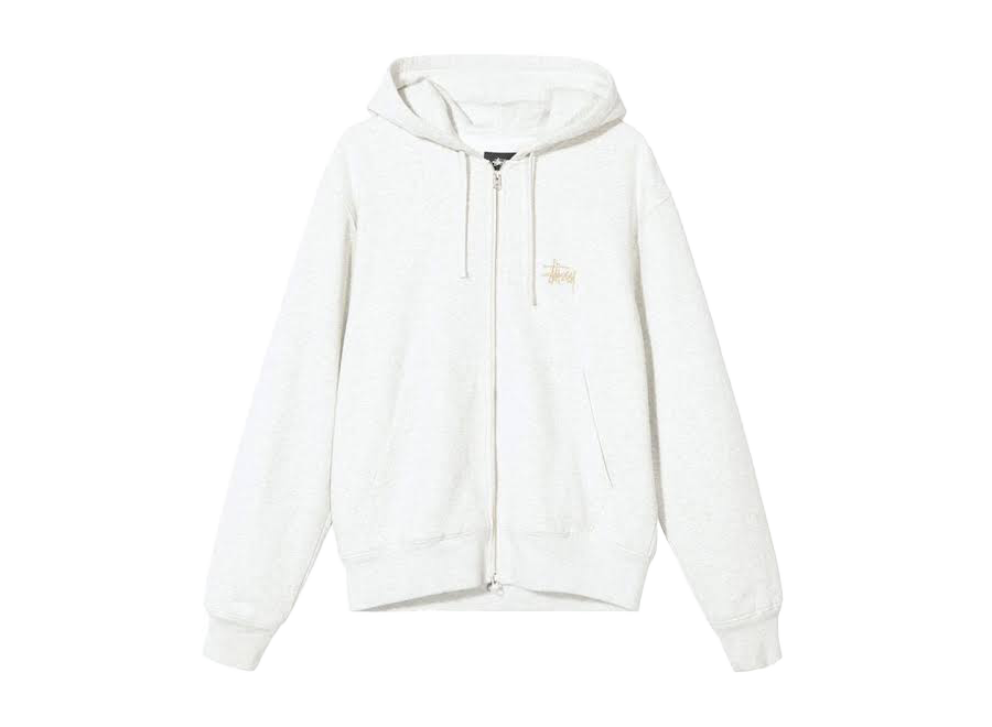 Stussy Thermal Zip Up Hoodie Ash Heather (Pre-Owned)