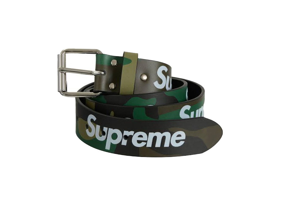 Supreme Repeat Leather Belt (SS24) Woodland Camo (Pre-Owned)