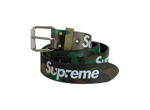 Supreme Repeat Leather Belt (SS24) Woodland Camo (Pre-Owned)