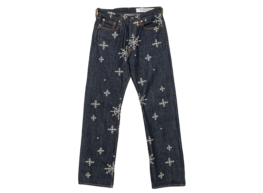 Kapital 14 Oz Denim Snow Embroidery 5P Jeans Indigo