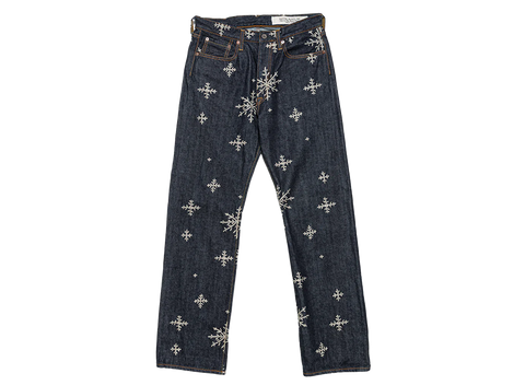 Kapital 14 Oz Denim Snow Embroidery 5P Jeans Indigo
