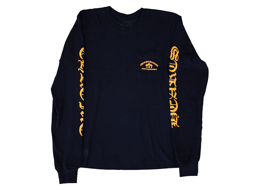 Chrome Hearts Triple Cross Hollywood L/S T-Shirt Black/Orange