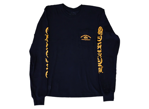Chrome Hearts Triple Cross Hollywood L/S T-Shirt Black/Orange (Pre-Owned)