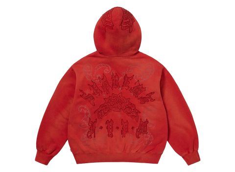 Supreme Leather Applique Zip Up Hoodie (Pre-Owned)