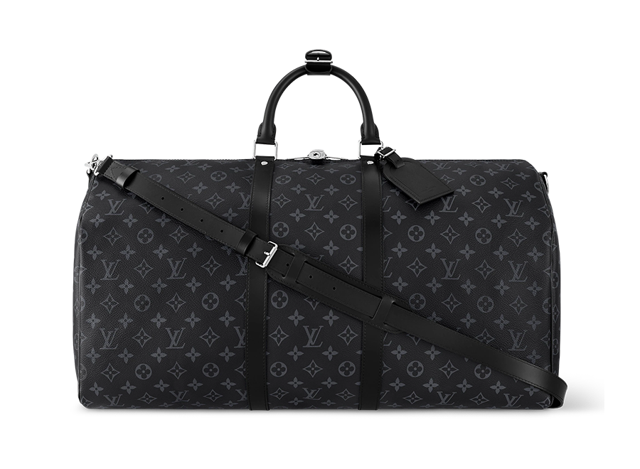 Louis Vuitton Keepall Bandouliere 55 Black Monogram (Pre-Owned)