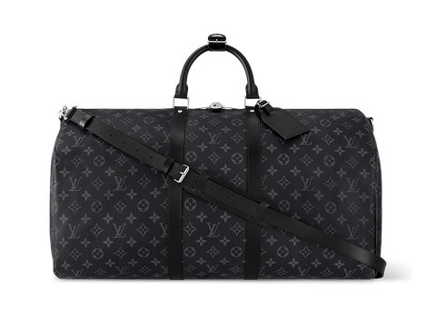 Louis Vuitton Keepall Bandouliere 55 Black Monogram (Pre-Owned)