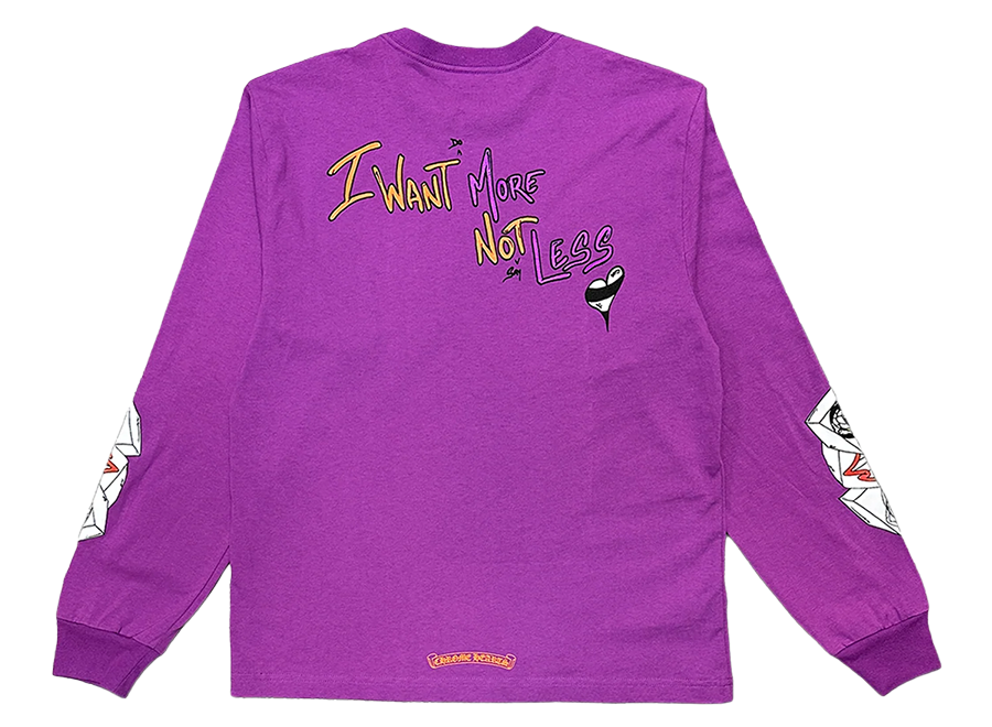 Chrome Hearts Matty Boy I Want More Not Less L/S T-Shirt Purple