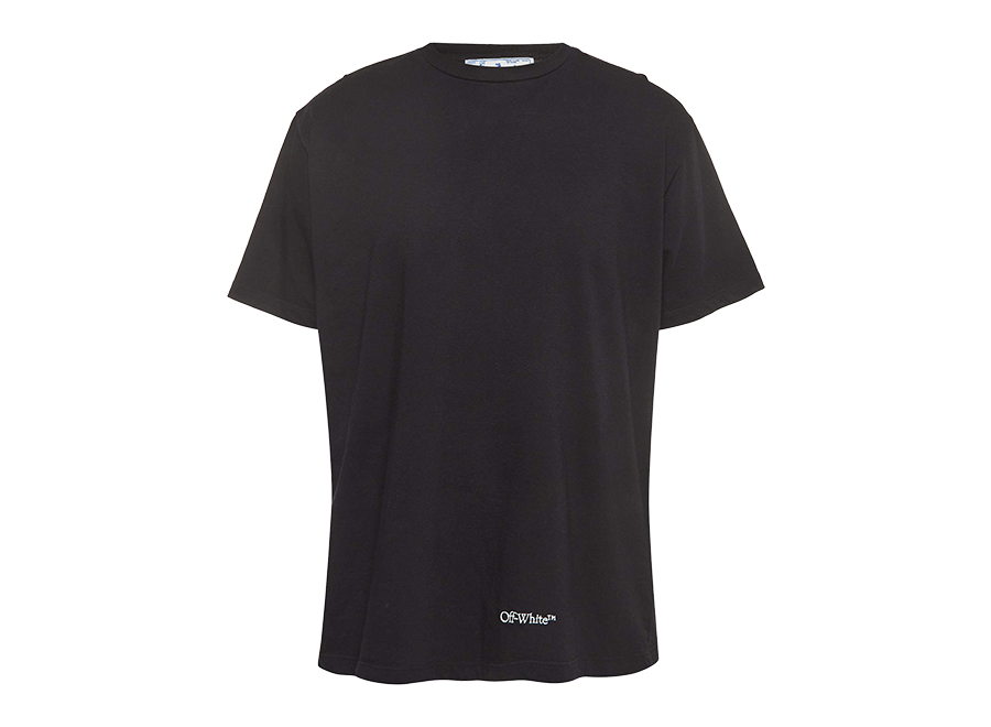 Off-White Black Embroidered Cotton Crew Neck T-Shirt (Pre-Owned)