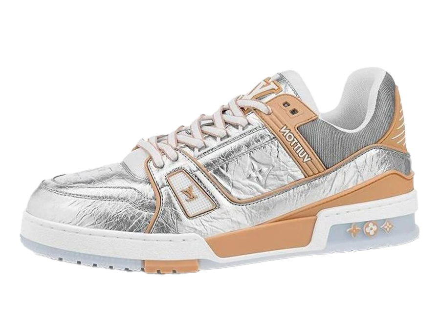 Louis Vuitton LV Trainer Sneaker Silver/Orange (Pre-Owned)
