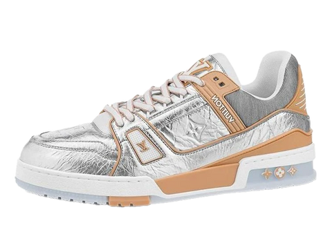Louis Vuitton LV Trainer Sneaker Silver/Orange (Pre-Owned)