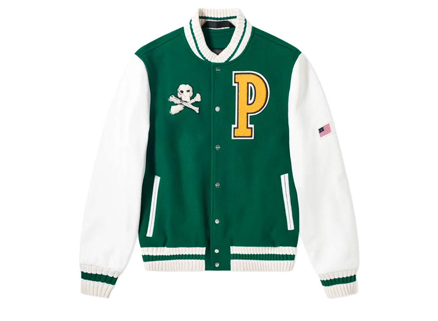 Palm Angels Bear Teddy Varsity Jacket