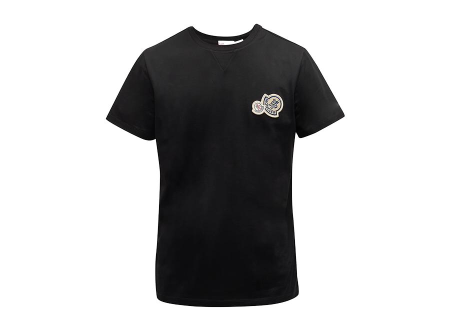 Moncler Men's Double Logo-Patch T-Shirt (Pre-Owned)