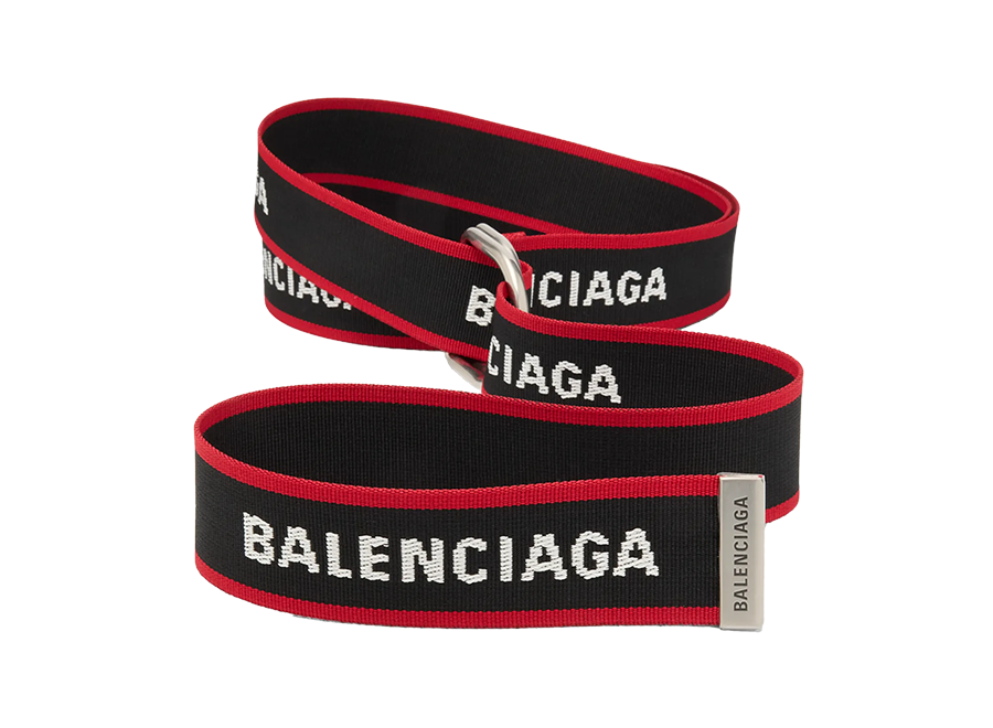 Balenciaga D Ring Belt Black/Red (Pre-Owned)