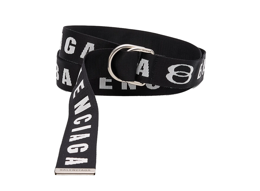 Balenciaga D Ring Belt Black/White (Pre-Owned)