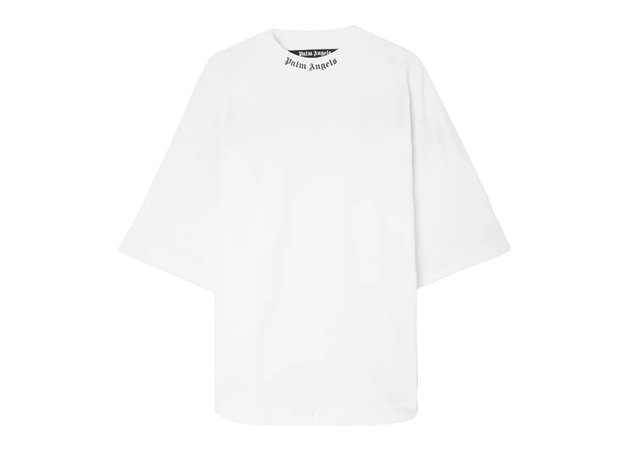 Palm Angels Classic Logo Over S/S T-shirt White/Black (Pre-Owned)