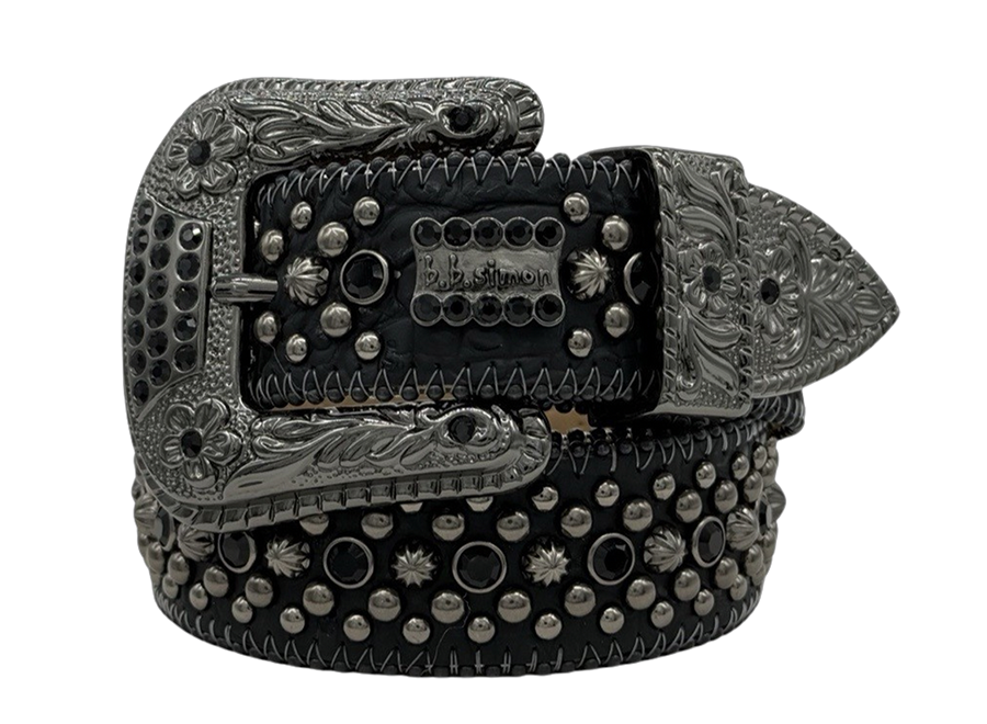 B.B. Simon Trojan Belt Jet Black (Pre-Owned)