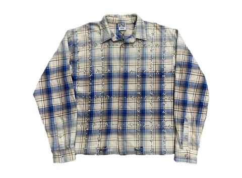 Vale Forever Rhinestone Flannel Cream/Blue