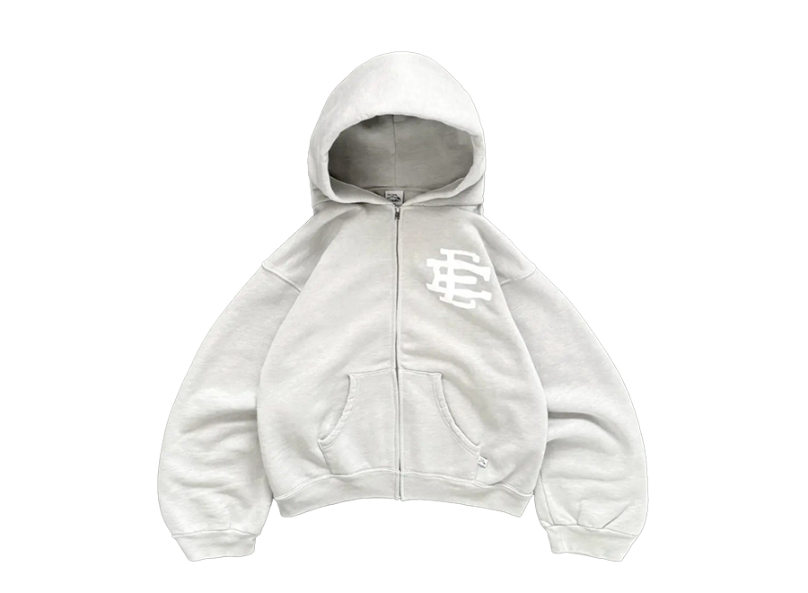 Eric Emanuel x Akimbo Club Zip-Up Hoodie Heather Grey