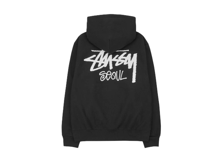 Stussy Seoul Black Zip Up Hoodie