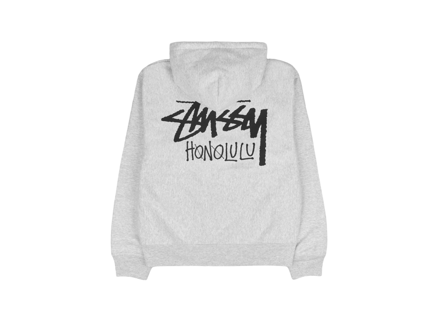 Stussy Honolulu Heather Grey Zip Up