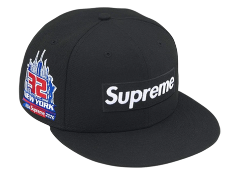 Supreme Shop Box Logo New Era 59Fifty Fitted Hat Black