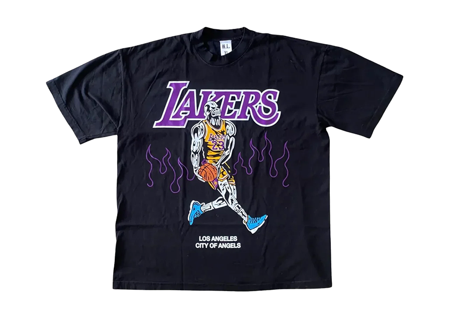 Warren Lotas Lebron Flames Lakers T-Shirt (Pre-Owned)