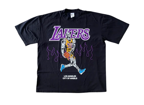 Warren Lotas Lebron Flames Lakers T-Shirt (Pre-Owned)