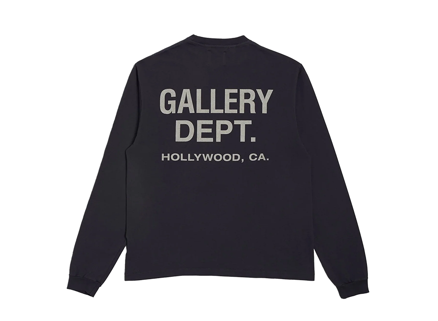 Gallery Dept. Souvenir Long Sleeve T-Shirt Washed Black/White