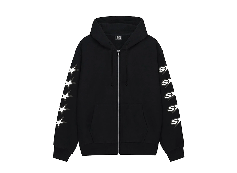 Stussy Speedway Zip Up Hoodie Black (Pre-Owned)