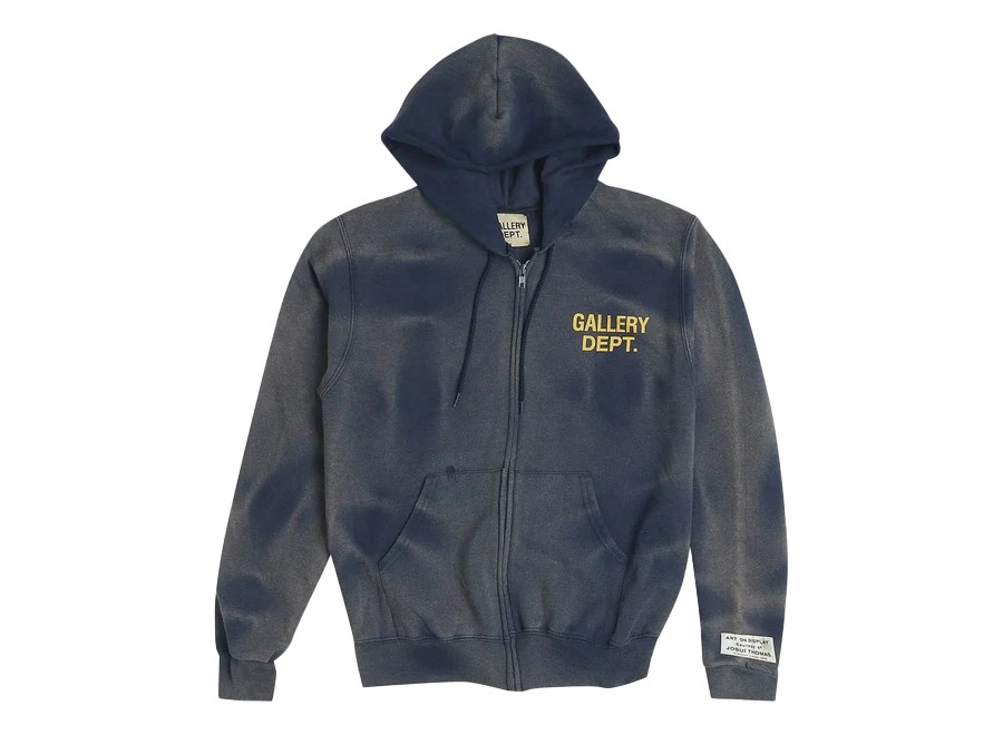 Gallery Dept. Sun Faded Zip Up Hoodie Navy (Pre-Owned)