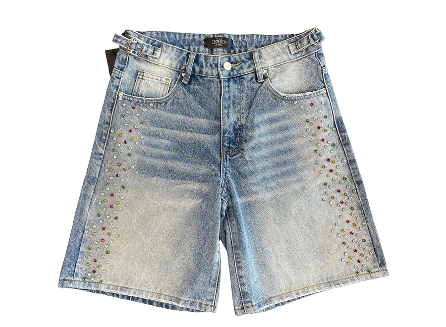 HMDD H Star Crystal Jorts Indigo