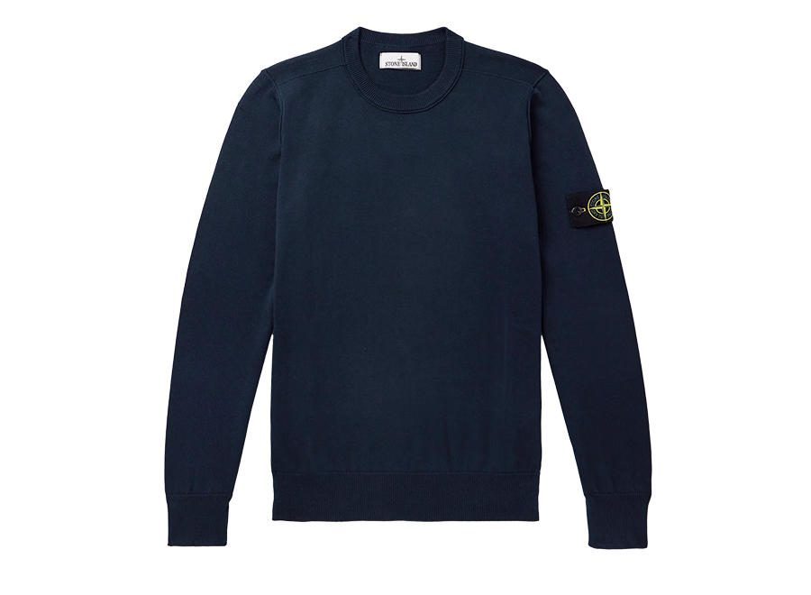 STONE ISLAND Logo-Appliquéd Cotton Sweater