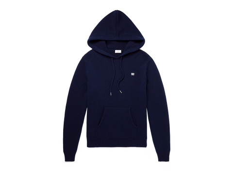 CELINE HOMME Logo-Embroidered Wool and Cashmere-Blend Hoodie (Pre-Owned)