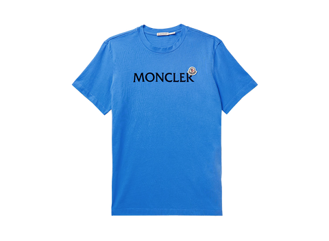 MONCLER Logo-Flocked Appliquéd Cotton-Jersey T-Shirt (Pre-Owned)